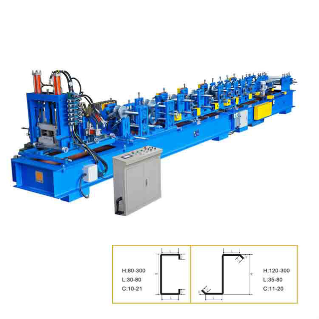 Máquina perfiladora de correas CZ intercambiables, completamente automática, de 80-300 mm de ancho y alto